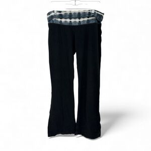 Pink Lotus fold over wide leg yoga pants